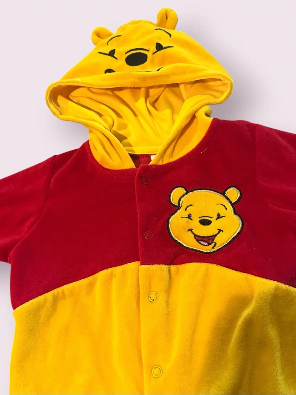 Disney Winnie The Pooh Baby One Piece Outfit With Hood Size 12-18 Months